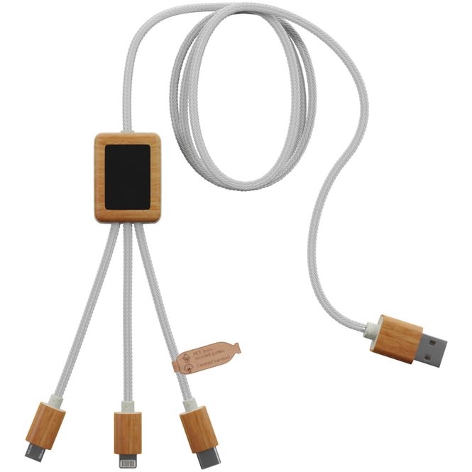 Hovedbilde SCX.design C39 3-i-1 rPET ladekabel med lysende ...