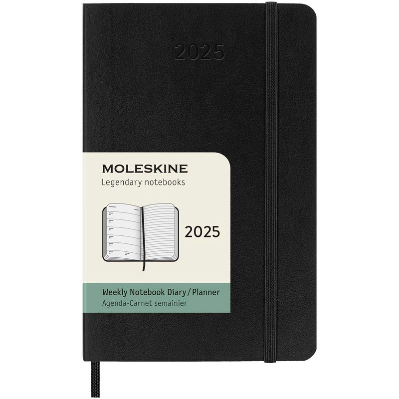 Moleskine 12 måneders ukeskalender lommeformat, mykt omslag